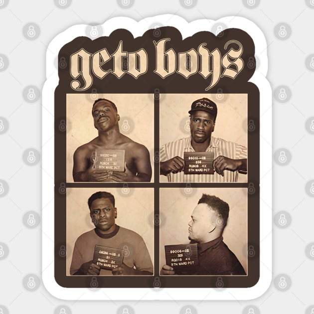 Geto Boys Mugshot Sticker by Nostic Studio